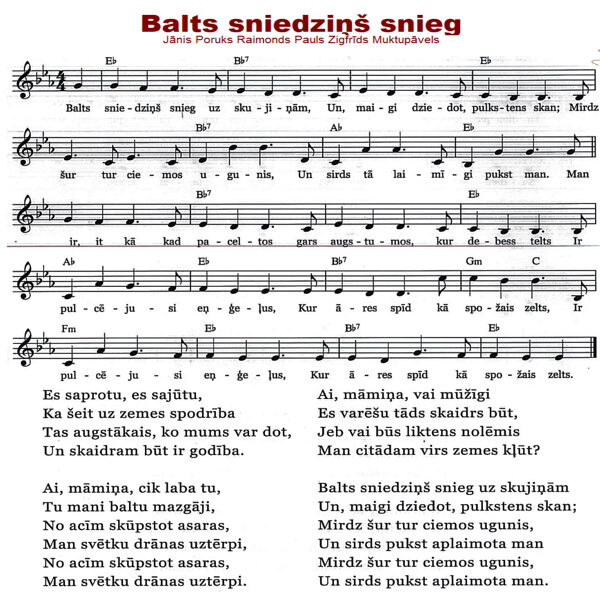 Balts sniedziņš snieg