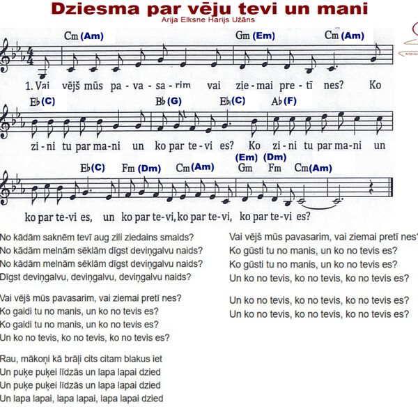 Dziesmiņa par vēju tevi un mani