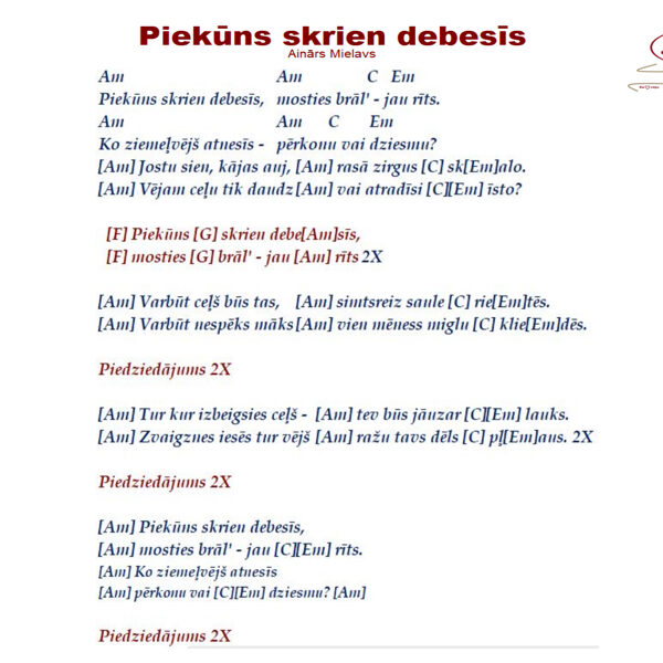 Piekūns skrien debesīs