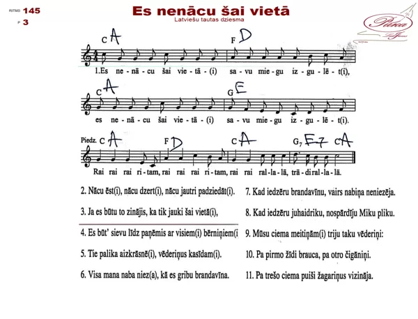 Es nenācu šai vietā