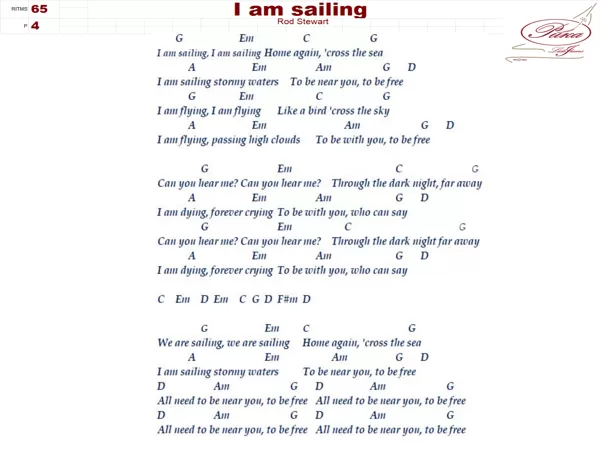 I am sailing