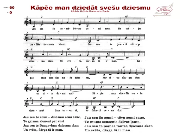 Kāpēc man dziedāt svešu dziesmu
