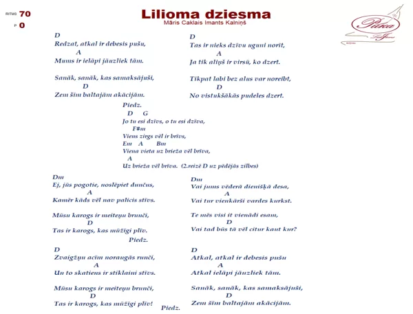 Lilioma dziesma