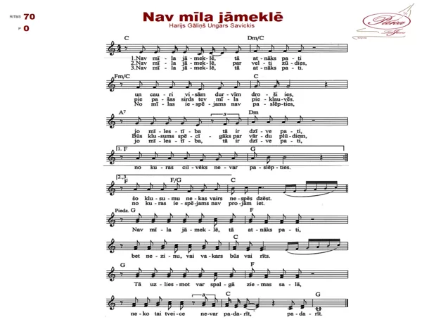 Nav mīla jāmeklē