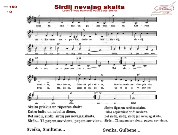 Sirdij nevajag skaita