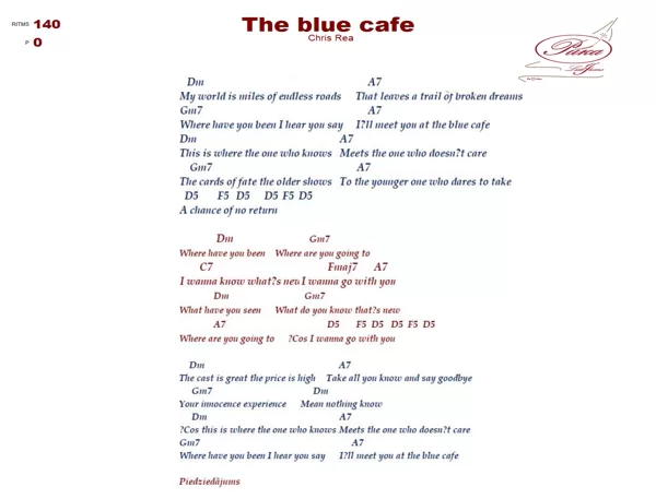 The blue cafe